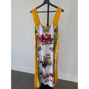 Angry Bird Theme Multicolor Sleeveless Pajama Slip Dress OS